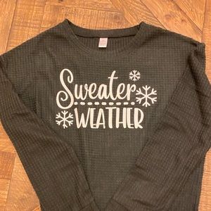 Longsleeve Graphic Waffle Shirt